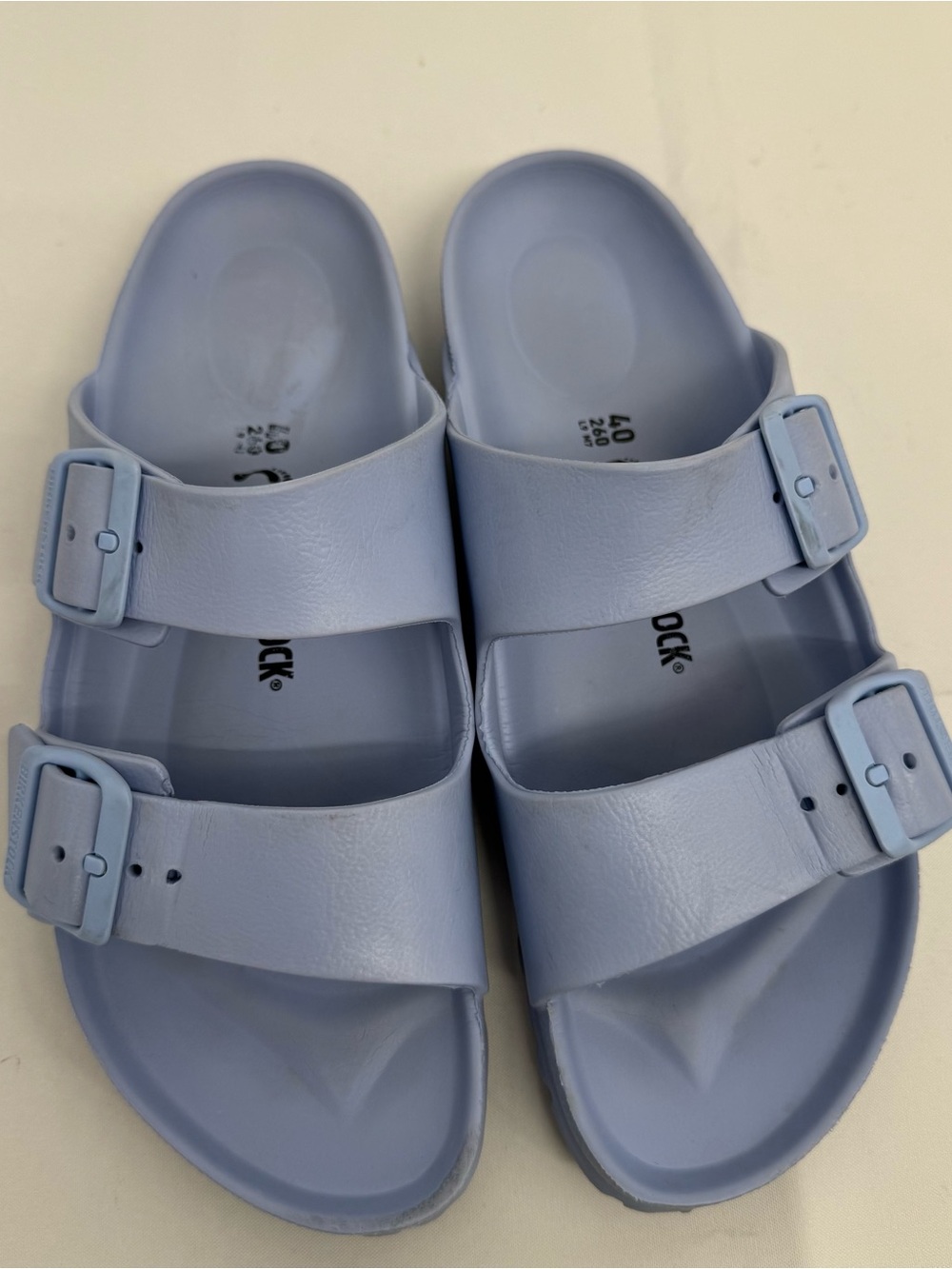 BIRKENSTOCK ARIZONA EVA DUSTY BLUE SLIDES, EU 40, US W9 M7 - Picture 7 of 10